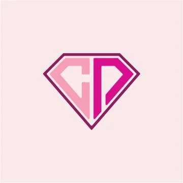 The initial letter of the C N logo is diamond shaped, with a modern minimalis Stock Illustration