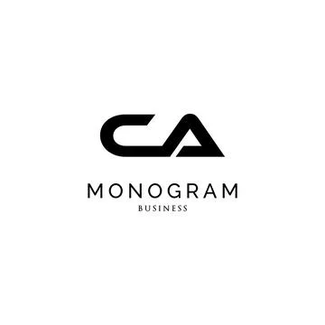 Initial letter CA monogram logo design inspiration Stock Illustration