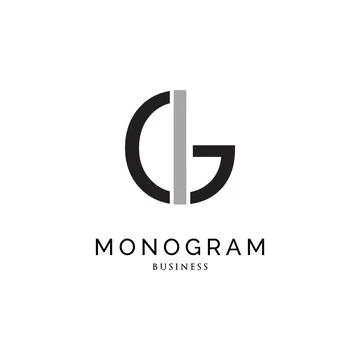 Initial Letter CB Monogram Icon Logo Design Template Stock Illustration
