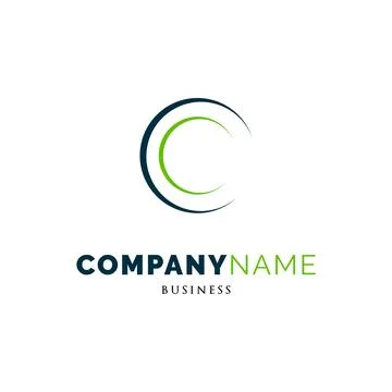 Initial Letter CC Icon Logo Design Template Stock Illustration