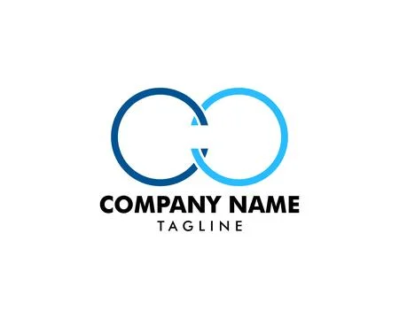 Initial Letter CC Logo Template Design Stock Illustration