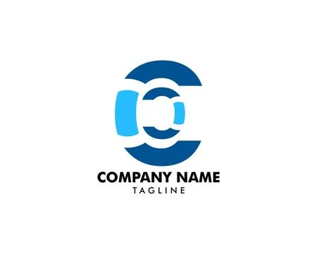 Initial Letter CC Logo Template Design Stock Illustration