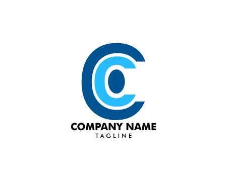 Initial Letter CC Logo Template Design Stock Illustration