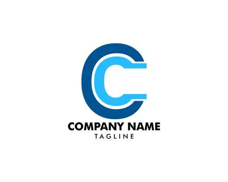 Initial Letter CC Logo Template Design Stock Illustration