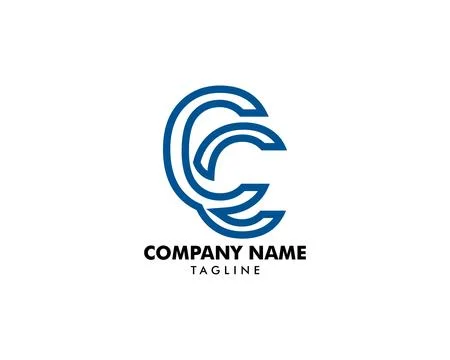 Initial Letter CC Logo Template Design Stock Illustration