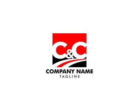 Initial Letter CC Logo Template Design Stock Illustration