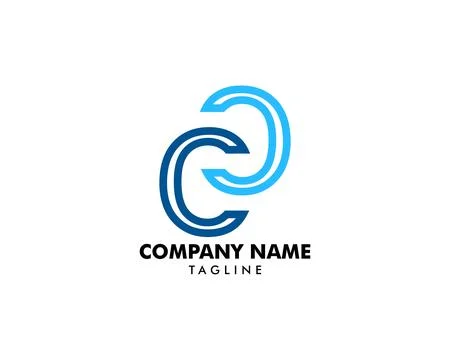 Initial Letter CC Logo Template Design Stock Illustration