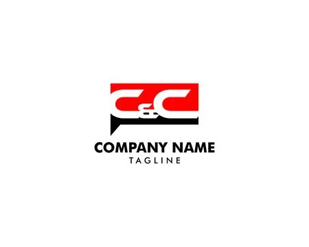 Initial Letter CC Logo Template Design Stock Illustration