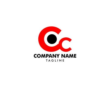Initial Letter CC Logo Template Design Stock Illustration