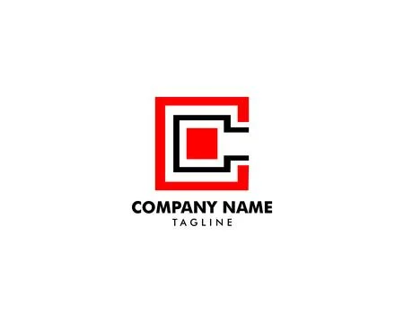 Initial Letter CC Logo Template Design Stock Illustration