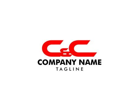 Initial Letter CC Logo Template Design Stock Illustration