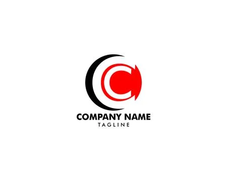 Initial Letter CC Logo Template Design Stock Illustration