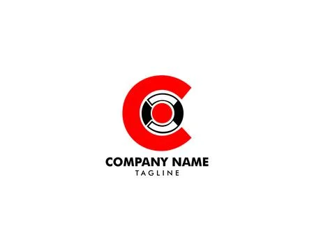 Initial Letter CC Logo Template Design Stock Illustration