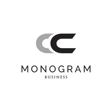 Initial Letter CC Monogram Icon Logo Design Template Stock Illustration