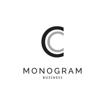 Initial Letter CC Monogram Icon Logo Design Template Stock Illustration