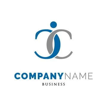 Initial Letter CC People Icon Logo Design Template Stock Illustration