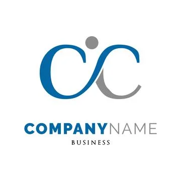 Initial Letter CC People Icon Logo Design Template Stock Illustration