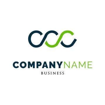 Initial Letter CCC Icon Logo Design Template Stock Illustration