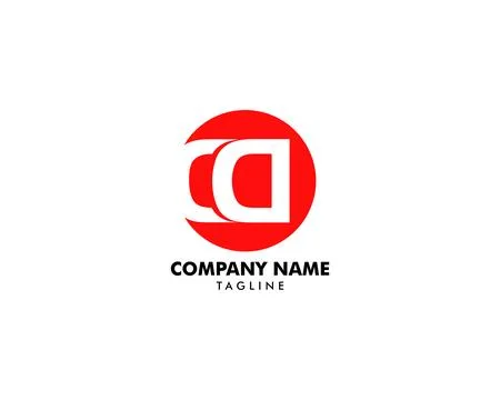 Initial Letter CD Logo Template Design Ilustração Stock