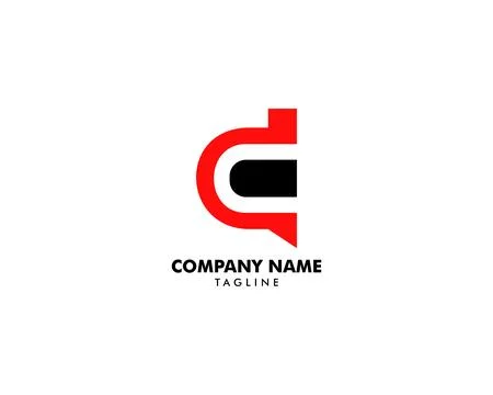 Initial Letter CD Logo Template Design Ilustração Stock