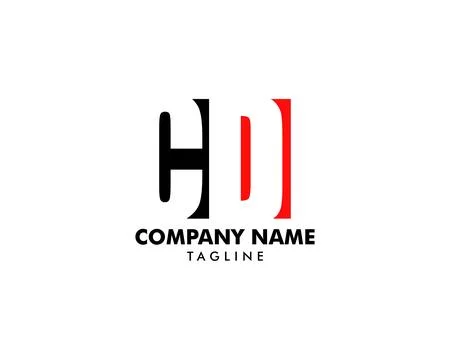 Initial Letter CD Logo Template Design Ilustração Stock
