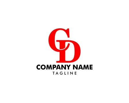 Initial Letter CD Logo Template Design Ilustração Stock