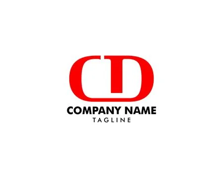 Initial Letter CD Logo Template Design Ilustração Stock