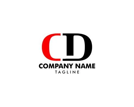 Initial Letter CD Logo Template Design Ilustração Stock