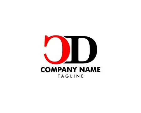 Initial Letter CD Logo Template Design Ilustração Stock