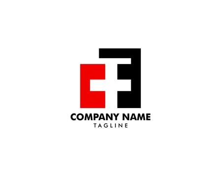 Initial Letter CF Logo Design vector Stock Illustration