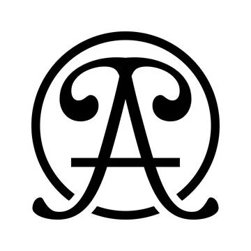 Initial Letter A Circle Icon Minimal Monogram Logo Design Stock Illustration