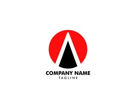 A Initial Letter Circle Logo Template Stock Illustration