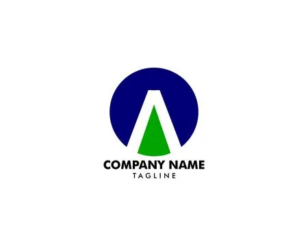 Initial Letter A Circle Logo Vector Stock Illustration