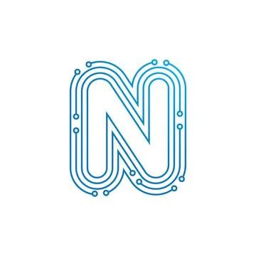 Initial letter Circuit 스톡 일러스트