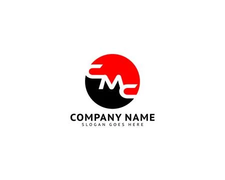 Initial Letter CMC Logo Template Design Stock Illustration