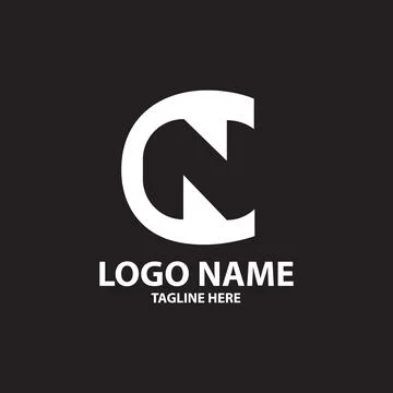 Initial letter CN NC logo design vector Illustrazione stock