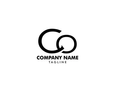 Initial letter CO logo design Stock Illustration