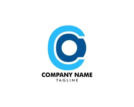 Initial letter CO logo design Stock Illustration