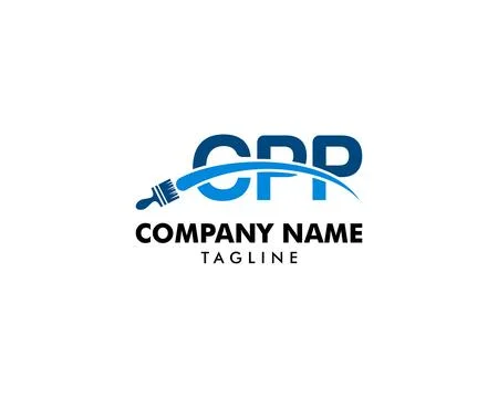 Initial letter CPP logo with paint brush Stock Illustration