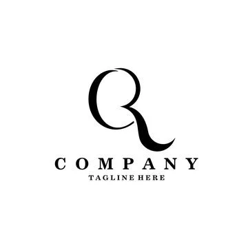 Initial letter CR logo design vector Stock Illustration