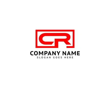 Initial Letter CR Logo Template Design Stock Illustration