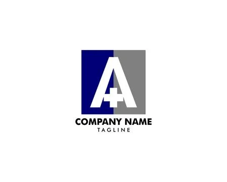 Initial Letter A Cross Plus Logo, Medical Health Care Logo Template Design Stock Illustration