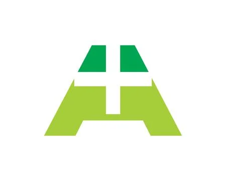 Initial Letter A cross plus medical logo icon design template elements Illustrazione stock