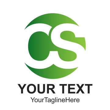 Initial letter CS logo design template element for business and company ident Stock Illustration