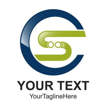 Initial letter CS logo design template element for business and company ident Stock Illustration
