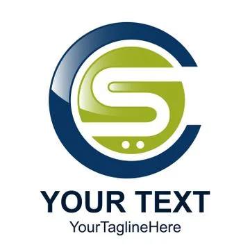 Initial letter CS logo design template element for business and company ident Stock Illustration