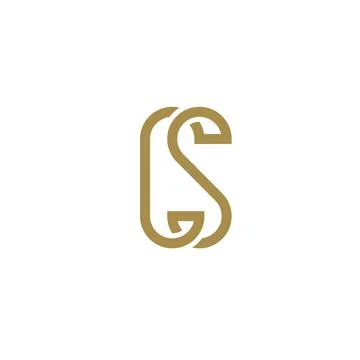 Initial letter CS logo Stock Illustration