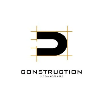 Initial Letter D Architecture Icon Vector Logo Template Illustration Design Stock Illustration
