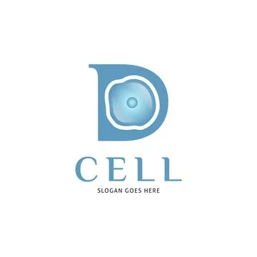 Initial Letter D Cell Icon Vector Logo Template Illustration Design Stock Illustration