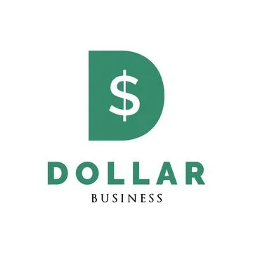 Initial Letter D Dollar Icon Logo Design Template Stock Illustration